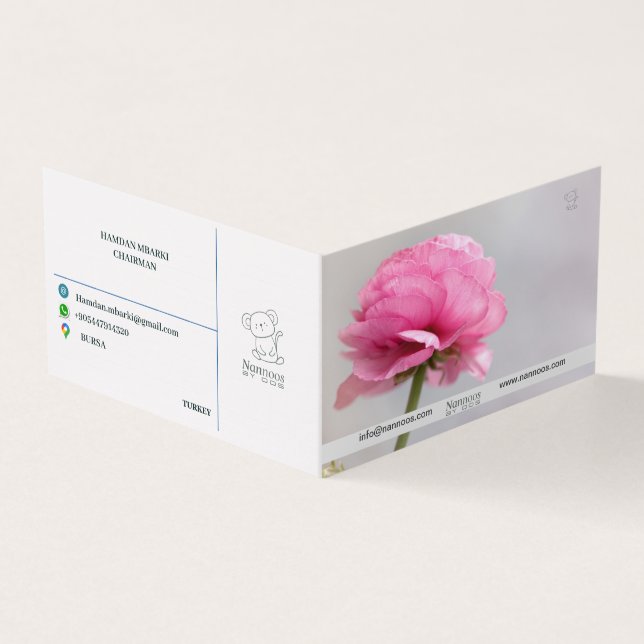 NANNOOS-GESCHÄFTSKARTE VISITENKARTEN (Vorderseite)