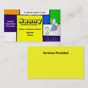 Nanny Business Card Visitenkarte