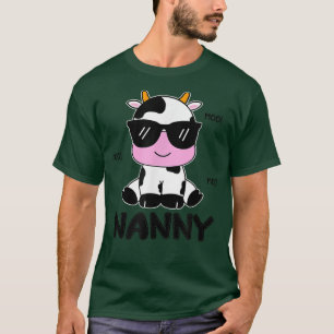 Nanny Cow Birthday Farmer Cute Cow Lover Farmer Fa T-Shirt