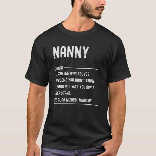 Nanny Definition Shirts Funny Job Title (Vorderseite)