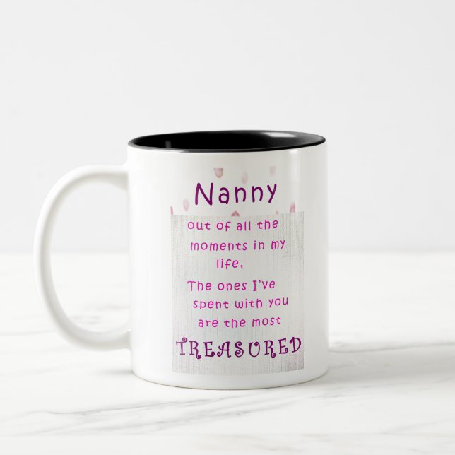 Nanny-Geschenk Zweifarbige Tasse (Links)