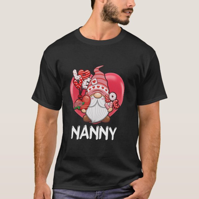 Nanny Gnome Valentine Familie Matching Valentine T-Shirt (Vorderseite)