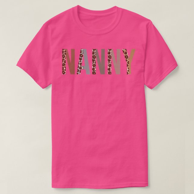 Nanny Leopard Print Mama Niedlich Mütter Day Funny T-Shirt (Design vorne)