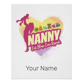 Nanny Nursemaid Vintag Babysitter Childcare Nurse Poster