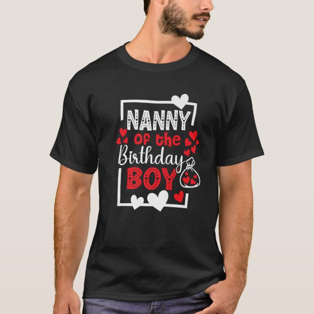 Nanny of the Birthday Boy Nanny Bday Boy 1st Birth T-Shirt (Vorderseite)