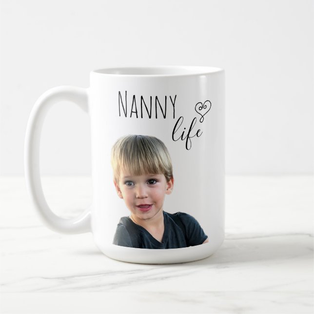 Nanny Oma Life Customize Foto Kaffeetasse (Links)