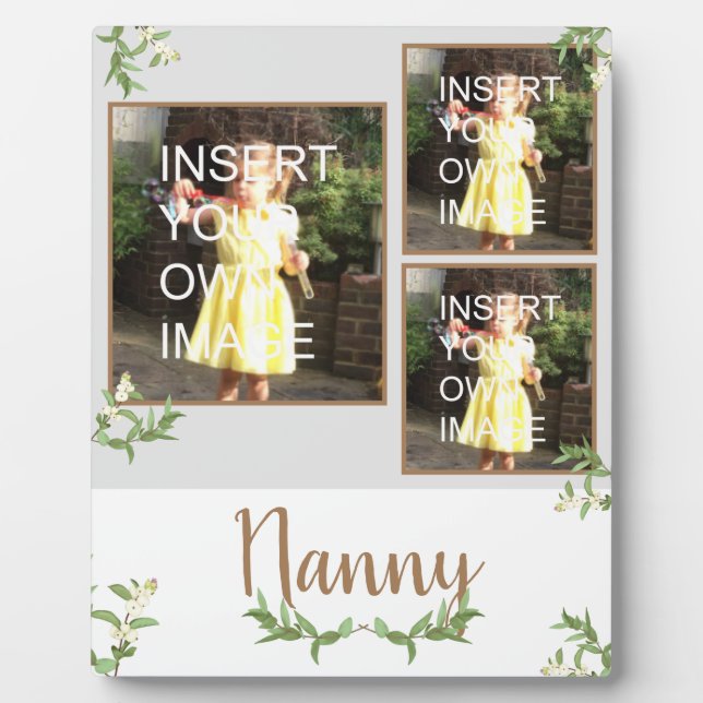 Nanny Personalisiert Multi Foto Fotoplatte (Vorderseite)