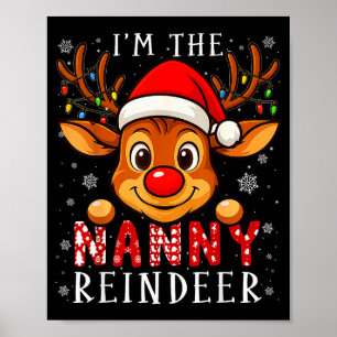 Nanny Rentier Weihnachten Familie passende Pyjama Poster