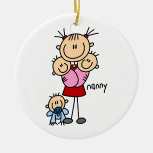 Nanny Strichmännchen Keramikornament