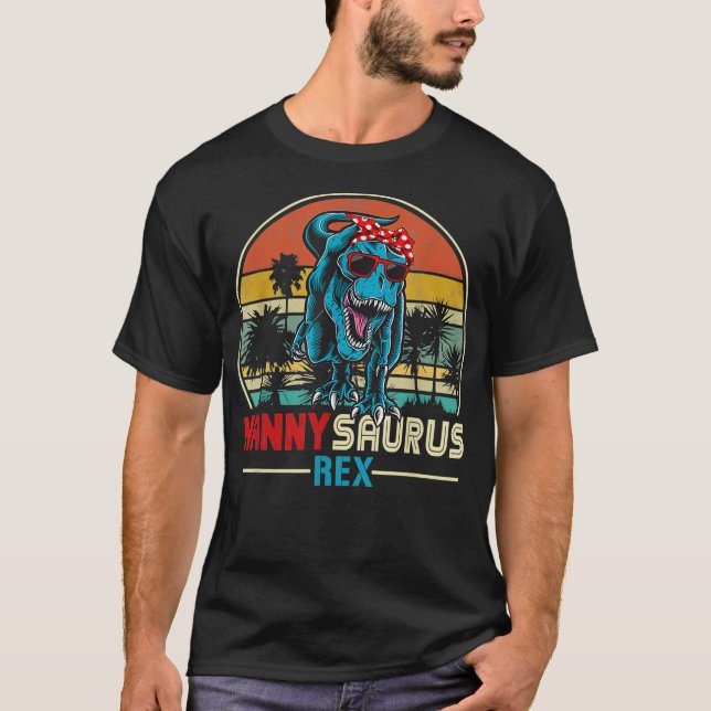Nannysaurus Re Best Nanny Family T-Shirt (Vorderseite)