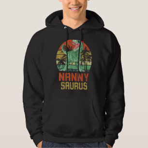 Nannysaurus Rex Dinosaur Nanny Saurus Familienmatt Hoodie