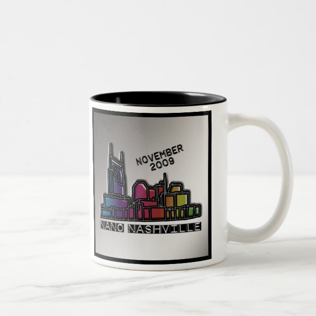 Nano-2009 Tunnel-bohrwagenTasse Zweifarbige Tasse (Rechts)