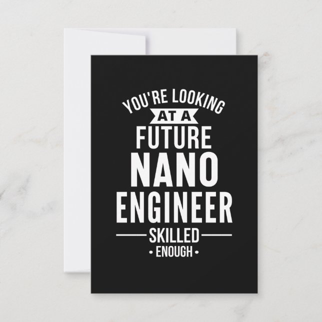 NANO engineer gift Mitteilungskarte (Vorderseite)