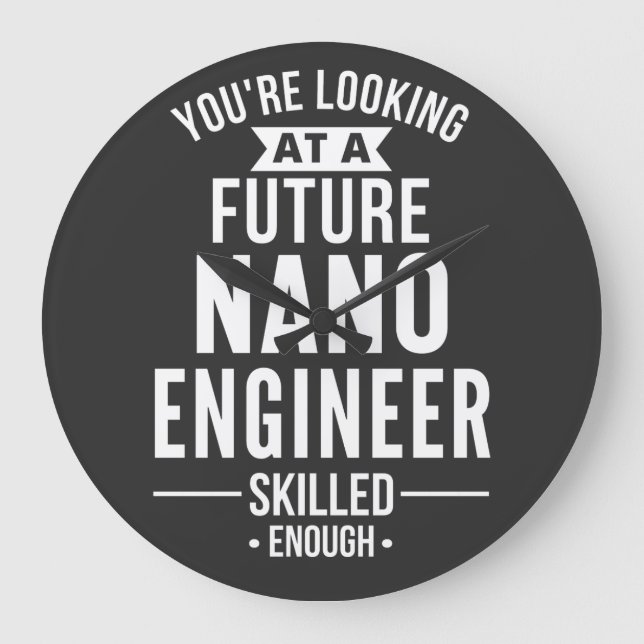NANO-Geschenk für Ingenieure Große Wanduhr (Vorderseite)