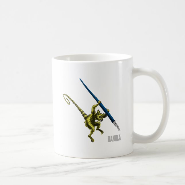 NaNoLA - Lemur mit Füllfederhalter Tasse (Rechts)