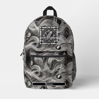Nanometer Chip Kariert Geometric Taiwan Monogram Bedruckter Rucksack