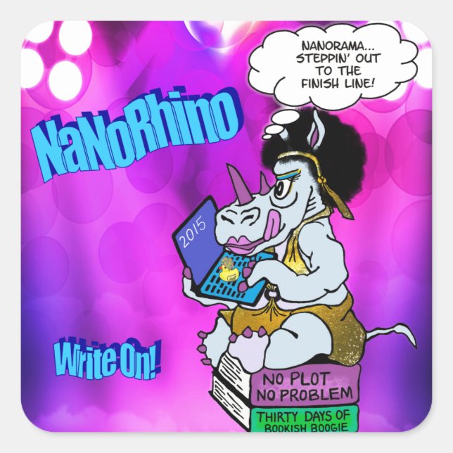 Nanorhino 2015 quadratischer aufkleber (Vorderseite)