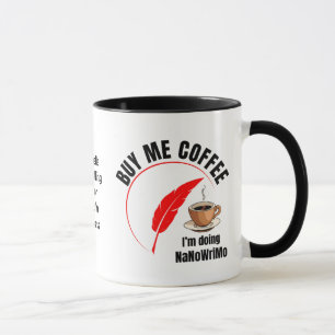 NaNoWriMo KAUFEN ME COFFEE Author Tasse