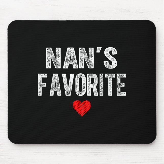 Nans Lieblings-Herzgrafik zum Muttertag Mousepad (Vorne)