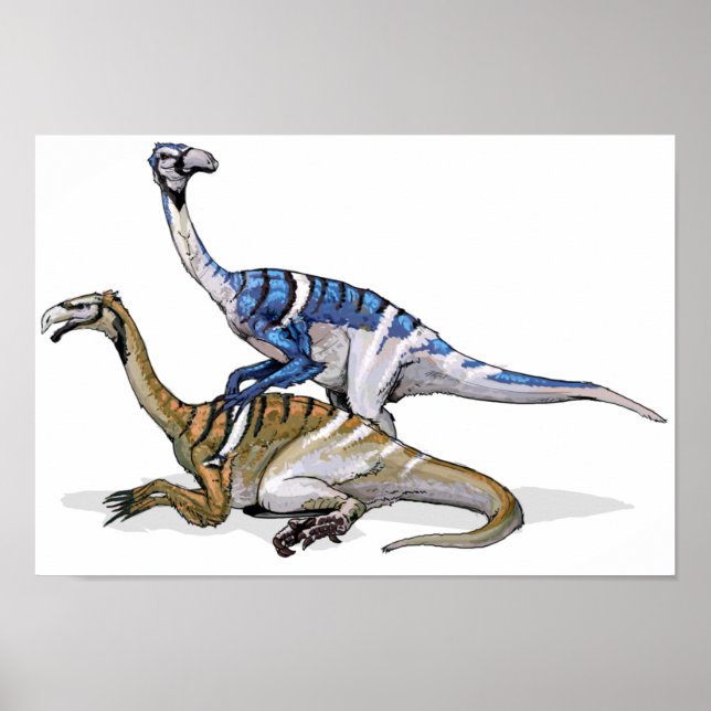 Nanshiungosaurus - krebses Dinosaurier Portfolio Poster (Vorne)