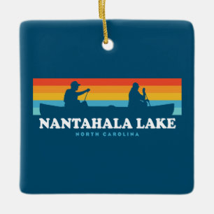 Nantahala Lake North Carolina Canoe Keramikornament