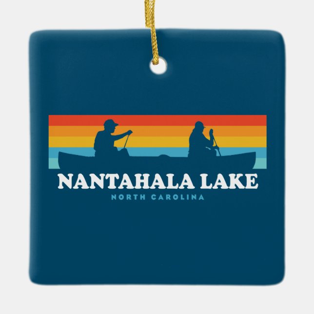 Nantahala Lake North Carolina Canoe Keramikornament (Vorderseite)