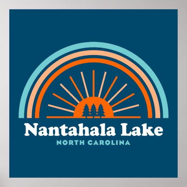 Nantahala Lake North Carolina Rainbow Poster (Vorne)