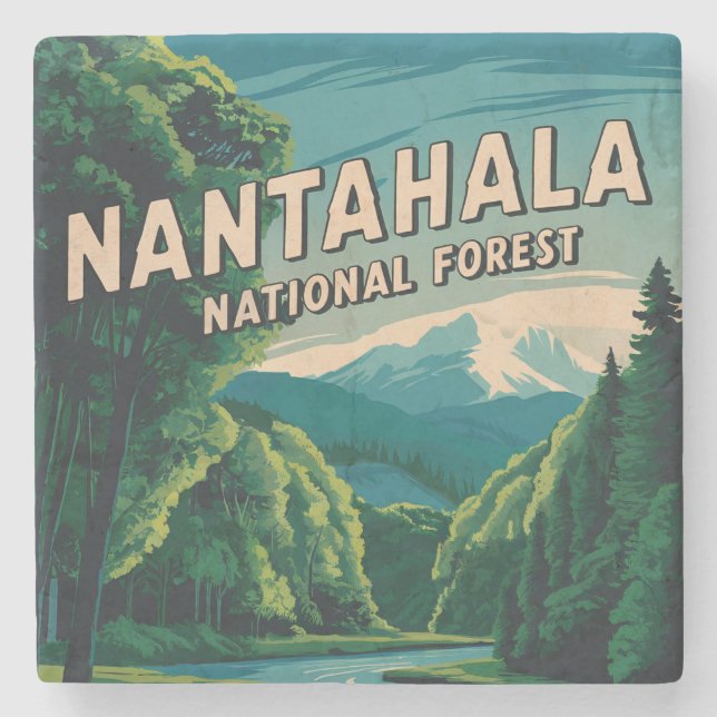 Nantahala National Forest Steinuntersetzer (Vorderseite)