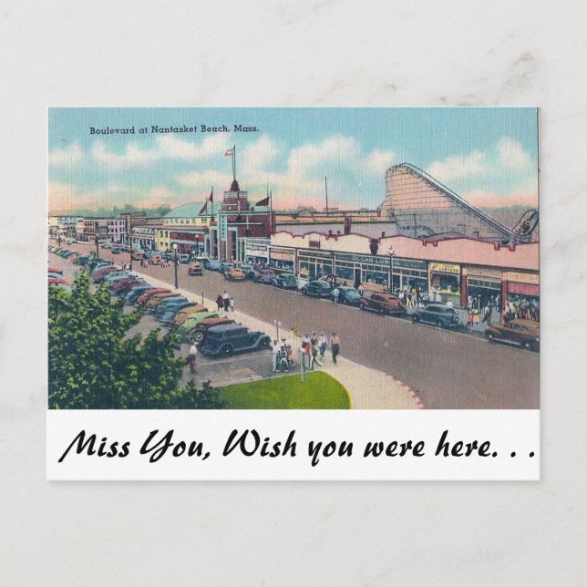 Nantasket Beach, Massachusetts Postkarte (Vorderseite)