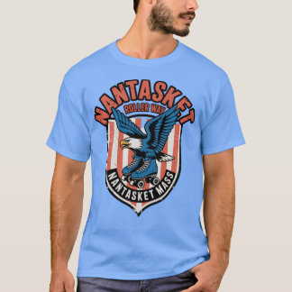 Nantasket Rollerway Vintag Retro Roller Skaten R T-Shirt