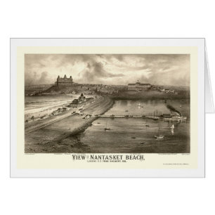 Nantasket Strand, panoramische Karte MAs - 1879