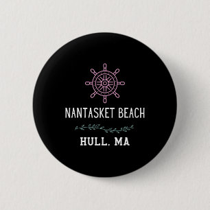 Nantasket Strand Trendiger Hull Machusetts Urlaub  Button
