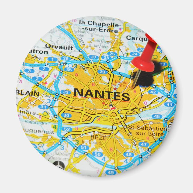 Nantes, Frankreich Magnet (Vorne)