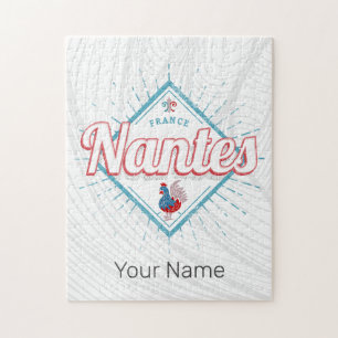 Nantes Pays de la Loire Frankreich Hahn Vintage Puzzle