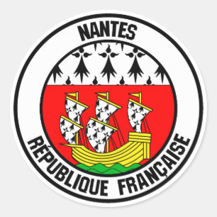 Nantes Round Emblem Runder Aufkleber