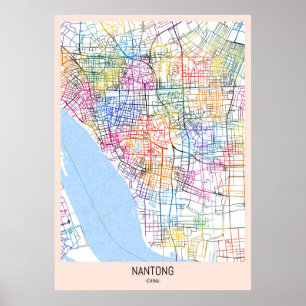 Nantong China City Map Poster