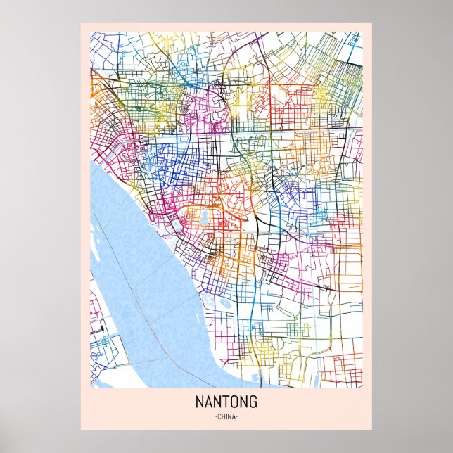 Nantong China City Map Poster (Vorne)