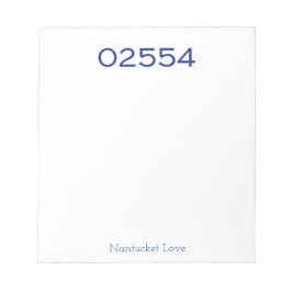 Nantucket 02554 Zip-Code Notepad Notizblock
