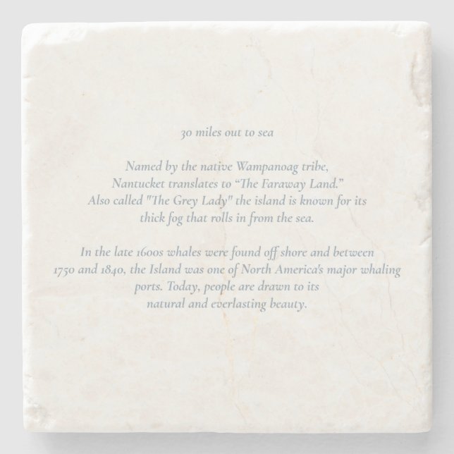 Nantucket 30 Meilen bis zum Untersetzer (Vorderseite)