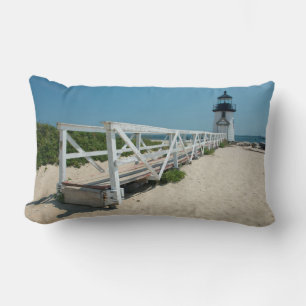 Nantucket. Alter hölzerner Leuchtturm Lendenkissen