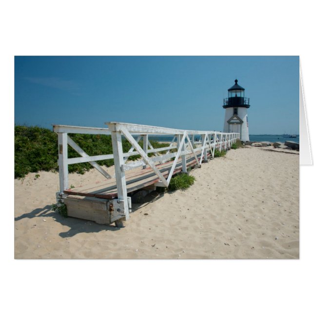 Nantucket. Altes Leuchtturm aus Holz (Vorderseite (Horizontal))