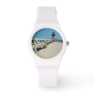 Nantucket. Altes Leuchtturm aus Holz Armbanduhr