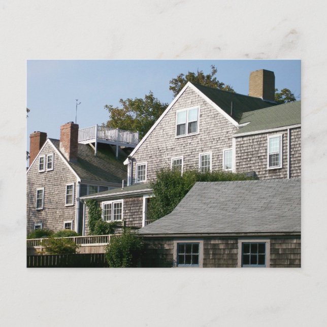 Nantucket-Architektur Postkarte (Vorderseite)