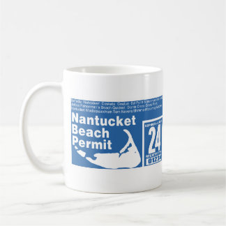 Nantucket Beach Permit 2024 blau Kaffeetasse