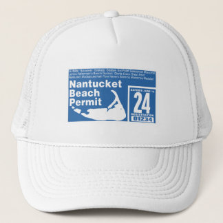 Nantucket Beach Permit 2024 blau Truckerkappe
