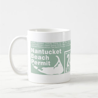 Nantucket Beach Permit 2024 grün Kaffeetasse