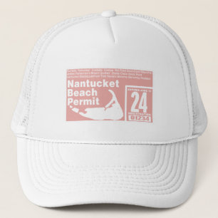 Nantucket Beach Permit 2024 Lachs Truckerkappe