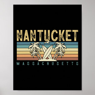 Nantucket Beaches Sommer Familienurlaub Souvenir Poster