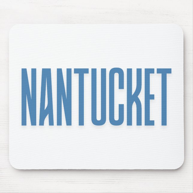 Nantucket | Blaues Nantucket Massachusetts Mousepad (Vorne)
