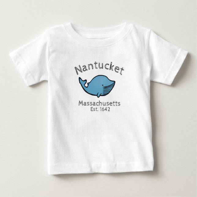 Nantucket Blue Whale Baby Baby T-shirt (Vorderseite)